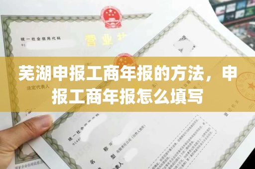 芜湖申报工商年报的方法，申报工商年报怎么填写