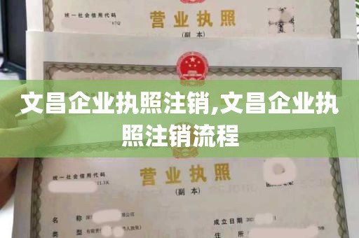 文昌企业执照注销,文昌企业执照注销流程