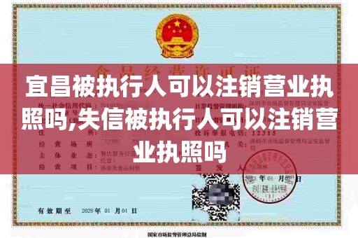 宜昌被执行人可以注销营业执照吗,失信被执行人可以注销营业执照吗