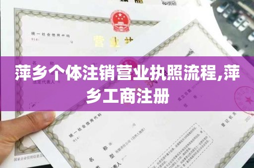 萍乡个体注销营业执照流程,萍乡工商注册