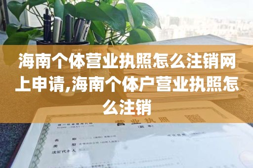 海南个体营业执照怎么注销网上申请,海南个体户营业执照怎么注销