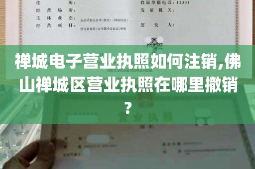 禅城电子营业执照如何注销,佛山禅城区营业执照在哪里撤销?