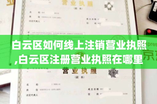 白云区如何线上注销营业执照,白云区注册营业执照在哪里