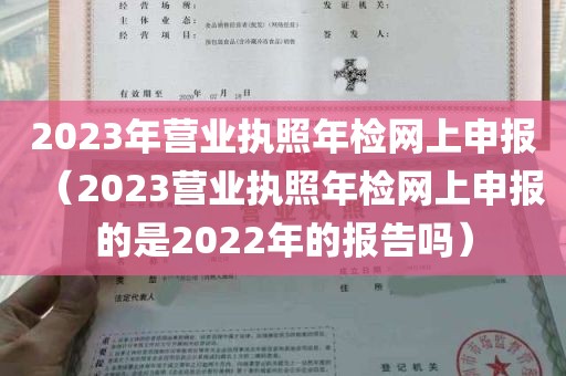 2023年营业执照年检网上申报（2023营业执照年检网上申报的是2022年的报告吗）