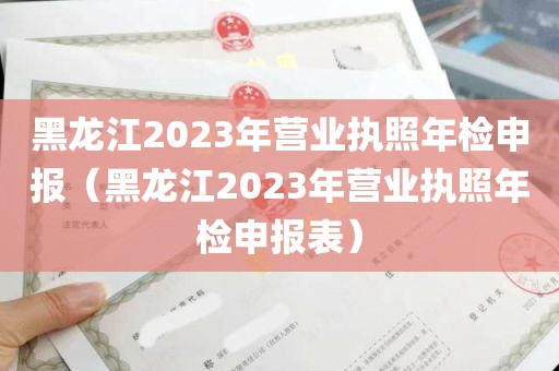 黑龙江2023年营业执照年检申报（黑龙江2023年营业执照年检申报表）