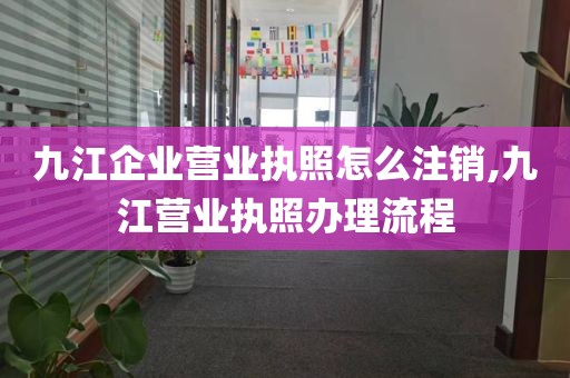 九江企业营业执照怎么注销,九江营业执照办理流程