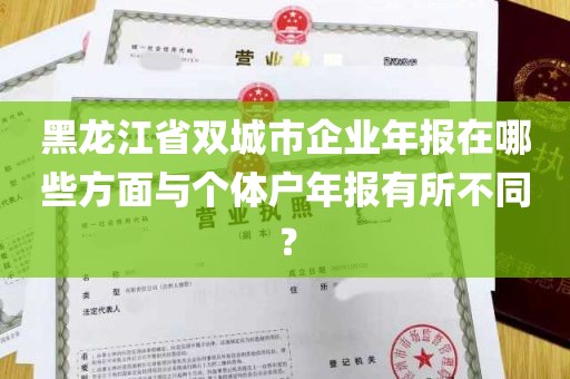 黑龙江省双城市企业年报在哪些方面与个体户年报有所不同？