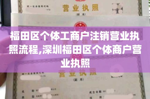 福田区个体工商户注销营业执照流程,深圳福田区个体商户营业执照