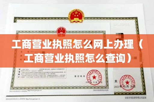 工商营业执照怎么网上办理（工商营业执照怎么查询）