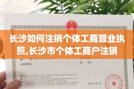 长沙如何注销个体工商营业执照,长沙市个体工商户注销