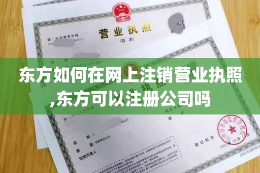 东方如何在网上注销营业执照,东方可以注册公司吗