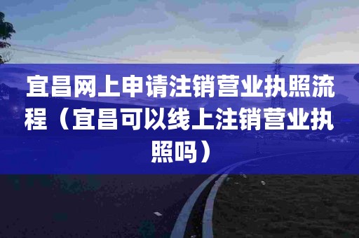 宜昌网上申请注销营业执照流程（宜昌可以线上注销营业执照吗）