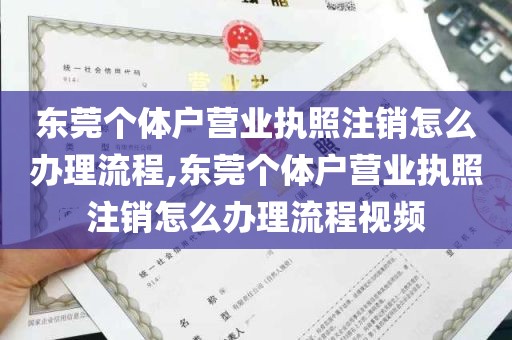 东莞个体户营业执照注销怎么办理流程,东莞个体户营业执照注销怎么办理流程视频