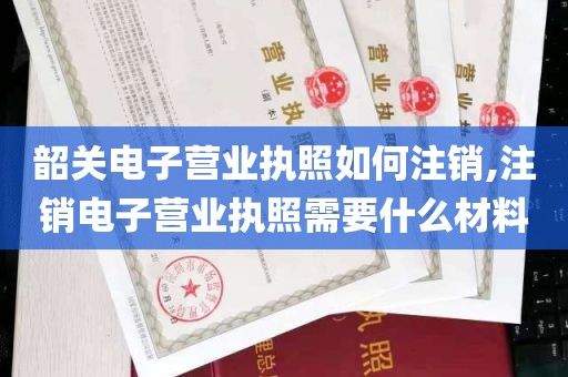 韶关电子营业执照如何注销,注销电子营业执照需要什么材料