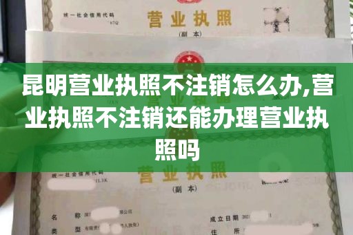 昆明营业执照不注销怎么办,营业执照不注销还能办理营业执照吗