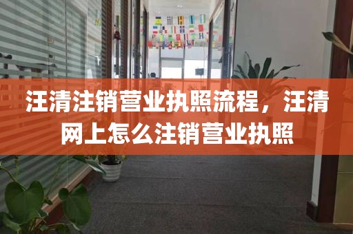 汪清注销营业执照流程，汪清网上怎么注销营业执照