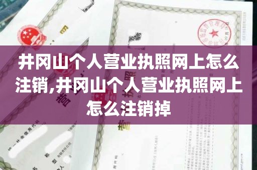 井冈山个人营业执照网上怎么注销,井冈山个人营业执照网上怎么注销掉