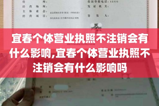 宜春个体营业执照不注销会有什么影响,宜春个体营业执照不注销会有什么影响吗