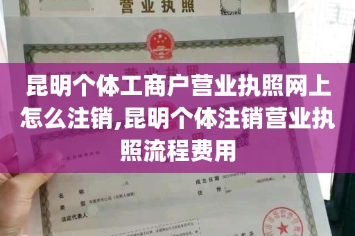 昆明个体工商户营业执照网上怎么注销,昆明个体注销营业执照流程费用