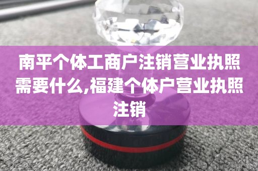 南平个体工商户注销营业执照需要什么,福建个体户营业执照注销