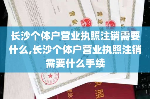 长沙个体户营业执照注销需要什么,长沙个体户营业执照注销需要什么手续