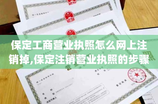 保定工商营业执照怎么网上注销掉,保定注销营业执照的步骤