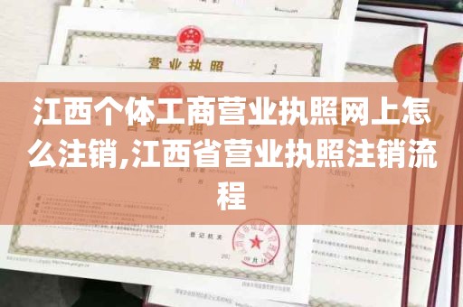 江西个体工商营业执照网上怎么注销,江西省营业执照注销流程