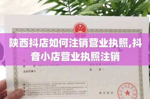 陕西抖店如何注销营业执照,抖音小店营业执照注销