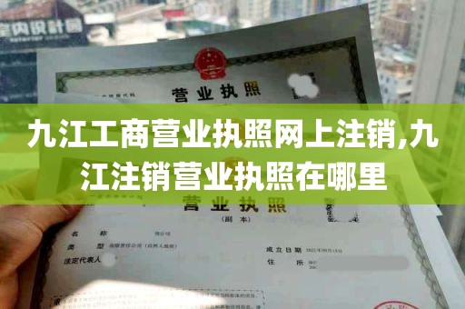 九江工商营业执照网上注销,九江注销营业执照在哪里