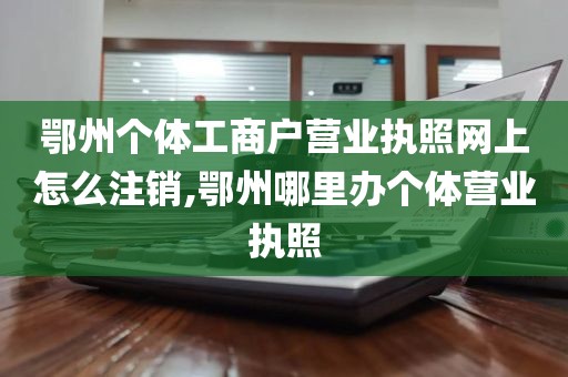 鄂州个体工商户营业执照网上怎么注销,鄂州哪里办个体营业执照