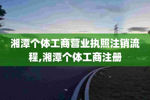 湘潭个体工商营业执照注销流程,湘潭个体工商注册