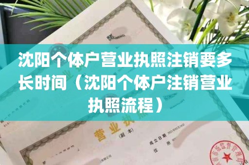 沈阳个体户营业执照注销要多长时间（沈阳个体户注销营业执照流程）