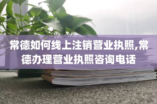 常德如何线上注销营业执照,常德办理营业执照咨询电话