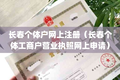 长春个体户网上注册（长春个体工商户营业执照网上申请）