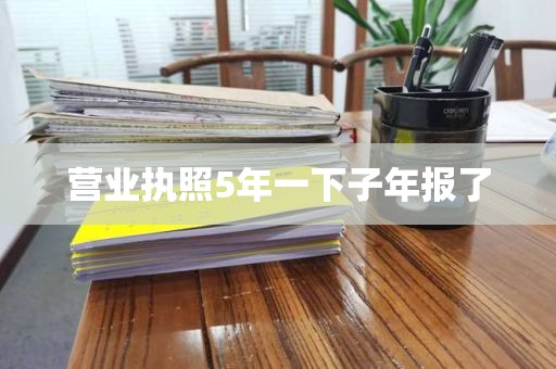 营业执照5年一下子年报了