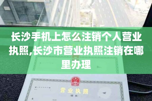 长沙手机上怎么注销个人营业执照,长沙市营业执照注销在哪里办理