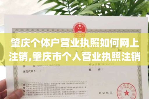 肇庆个体户营业执照如何网上注销,肇庆市个人营业执照注销