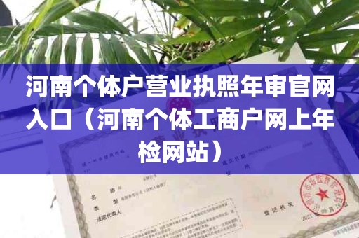 河南个体户营业执照年审官网入口（河南个体工商户网上年检网站）