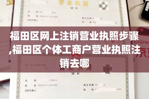 福田区网上注销营业执照步骤,福田区个体工商户营业执照注销去哪