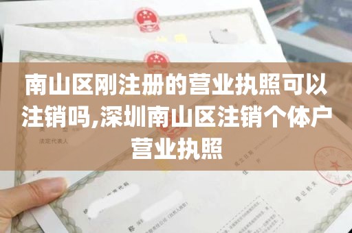 南山区刚注册的营业执照可以注销吗,深圳南山区注销个体户营业执照