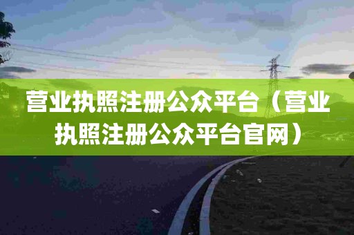 营业执照注册公众平台（营业执照注册公众平台官网）