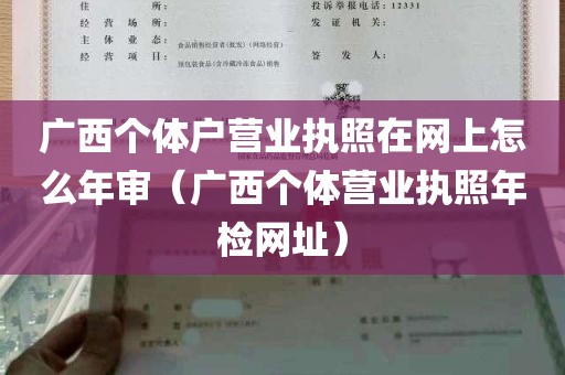 广西个体户营业执照在网上怎么年审（广西个体营业执照年检网址）