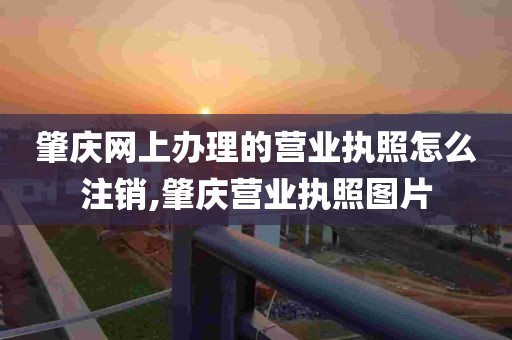 肇庆网上办理的营业执照怎么注销,肇庆营业执照图片