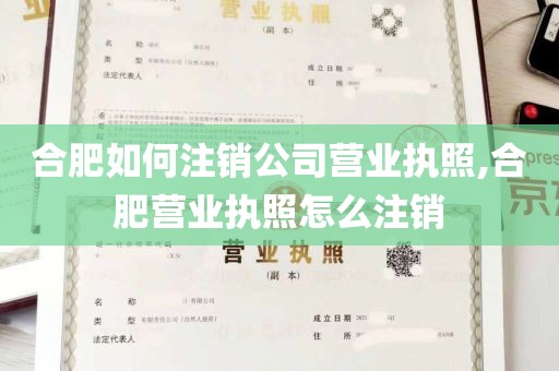 合肥如何注销公司营业执照,合肥营业执照怎么注销