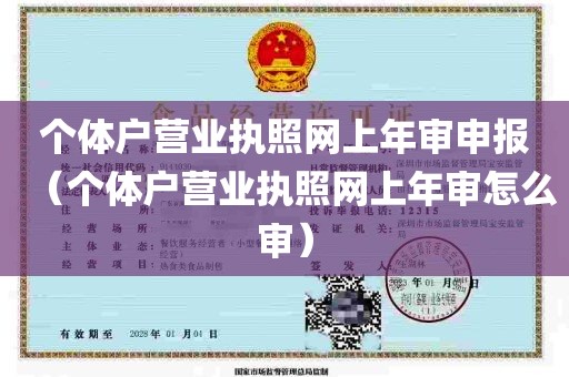 个体户营业执照网上年审申报（个体户营业执照网上年审怎么审）