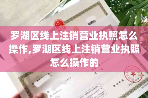 罗湖区线上注销营业执照怎么操作,罗湖区线上注销营业执照怎么操作的