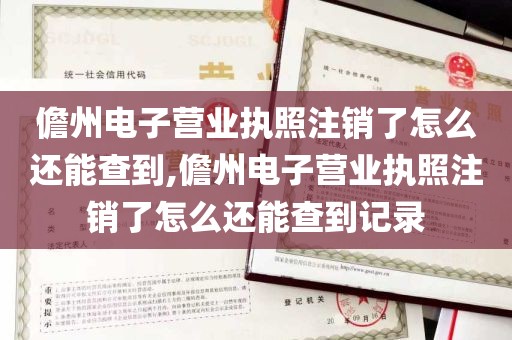 儋州电子营业执照注销了怎么还能查到,儋州电子营业执照注销了怎么还能查到记录