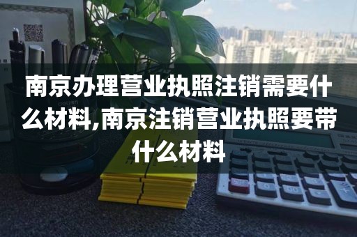 南京办理营业执照注销需要什么材料,南京注销营业执照要带什么材料