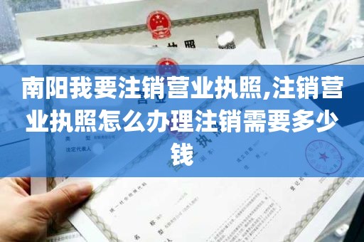 南阳我要注销营业执照,注销营业执照怎么办理注销需要多少钱