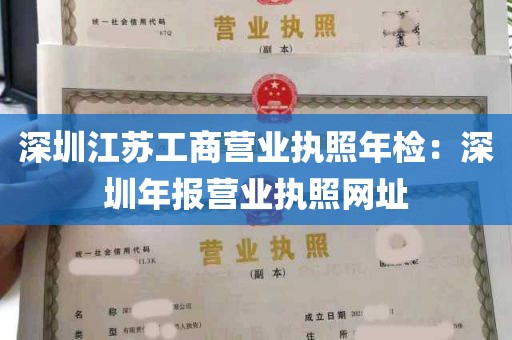 深圳江苏工商营业执照年检：深圳年报营业执照网址